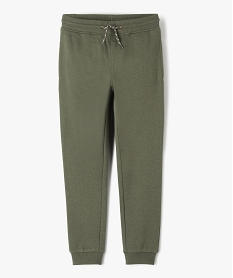 pantalon de jogging avec interieur molletonne garcon vert pantalonsG108301_1