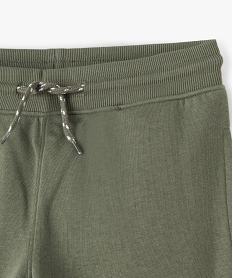 pantalon de jogging avec interieur molletonne garcon vert pantalonsG108301_2