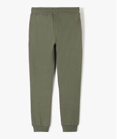 pantalon de jogging avec interieur molletonne garcon vert pantalonsG108301_3