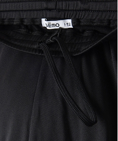 pantalon de jogging garcon en maille extensible noirG108501_2