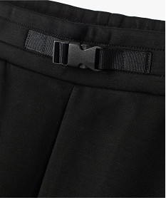 pantalon de sport garcon en maille extensible a details fluo noirG108601_3