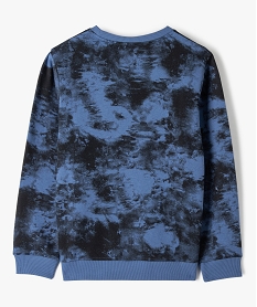 sweat garcon avec motif urbain bleu sweatsG110101_3