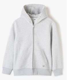 GEMO Sweat à capuche avec fermeture zippée garçon Gris