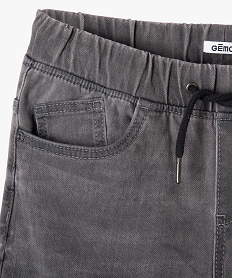 jean garcon coupe jogger en toile extensible gris jeansG111801_2