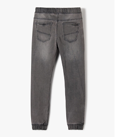 jean garcon coupe jogger en toile extensible gris jeansG111801_3