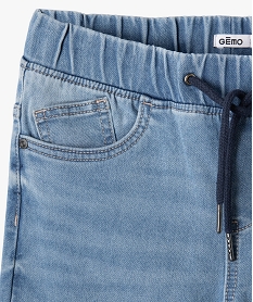 jean garcon coupe jogger en toile extensible gris jeansG111901_2