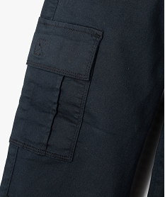 pantalon garcon en toile tres resistante noirG112301_3