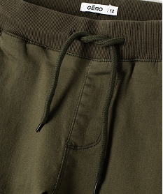 pantalon garcon en toile tres resistante vertG112401_2