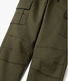 pantalon garcon en toile tres resistante vertG112401_3