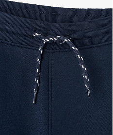 bermuda en jersey molletonne et taille elastiquee garcon bleuG114601_2