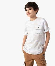 GEMO Tee-shirt garçon à manches courtes bicolore tie-and-dye Imprimé