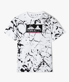 GEMO Tee-shirt garçon imprimé à manches courtes beige standard