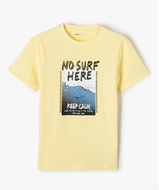GEMO Tee-shirt garçon à motif streetwear et manches courtes Jaune
