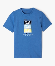 GEMO Tee-shirt garçon avec motif mangas bleu standard