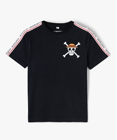 tee-shirt garcon a manches courtes imprime - one piece noirG120701_1