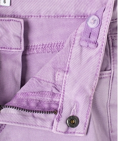 short en jean fille extensible au coloris unique violetG125601_2