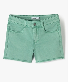 short en jean fille extensible au coloris unique vert shortsG125701_1