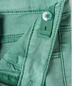 short en jean fille extensible au coloris unique vert shortsG125701_2