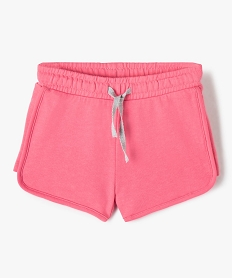 GEMO Short en maille avec taille élastiquée fille rose standard