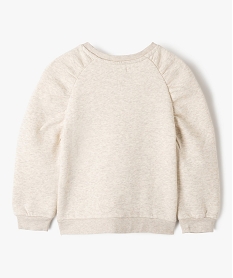 sweat fille a broderies et manches froncees beige sweatsG128901_3