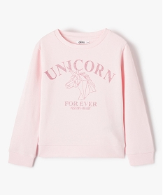 sweat fille pastel fin a motifs brillants roseG129601_1