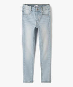 GEMO Jean ultra skinny à taille réglable fille blanc chine
