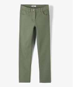 pantalon stretch coupe slim fille vert pantalonsG131501_1