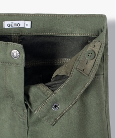 pantalon stretch coupe slim fille vert pantalonsG131501_2