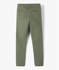 pantalon stretch coupe slim fille vert pantalonsG131501_3
