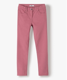 pantalon stretch coupe slim fille rose pantalonsG131601_1