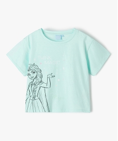 GEMO Tee-shirt fille large avec motif – La Reine des Neiges Bleu