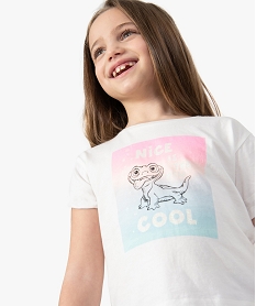 GEMO Tee-shirt fille large avec motif – La Reine des Neiges Beige