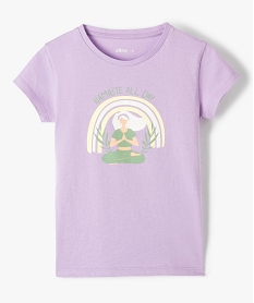 tee-shirt fille pastel a motif paillete violetG145301_1