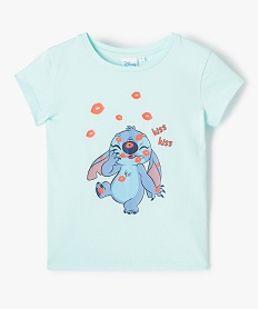GEMO Tee-shirt fille manches courtes Lilo & Stitch - Disney vert standard