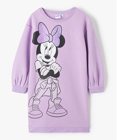 GEMO Robe fille en sweat molletonné à motif brillant - Disney Violet