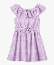GEMO Robe fille tie-and-dye avec col volanté violet standard