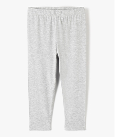 GEMO Legging uni longueur genoux en coton extensible fille gris standard
