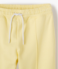 pantalon de jogging fille molletonne a couture avant jauneG155701_2
