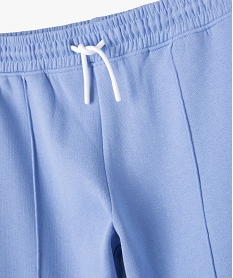 pantalon de jogging fille molletonne a couture avant bleuG155801_2