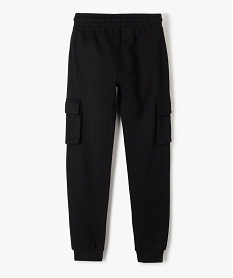 pantalon de jogging fille avec poches a rabat noir pantalonsG155901_4
