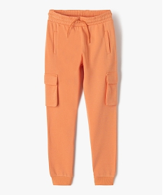 pantalon de jogging fille avec poches a rabat orangeG156101_1