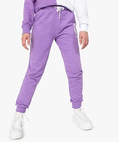 GEMO Pantalon de jogging fille avec logo patiné – Camps United Violet