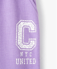 pantalon de jogging fille avec logo patine – camps united violetG156401_3