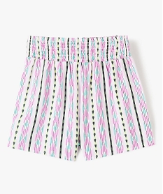short fille leger a taille smockee multicoloreG156901_3