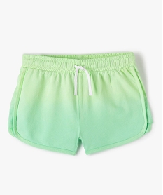 short fille sportswear en maille en degrade de couleur vert shortsG159201_1