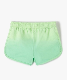 short fille sportswear en maille en degrade de couleur vert shortsG159201_3