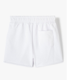 short fille en jersey a taille elastiquee look sport blanc shortsG159301_3