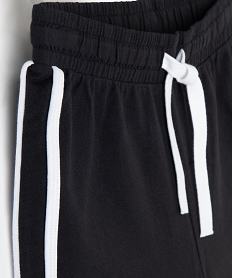 short fille en maille look sportswear a taille elastiquee noir shortsG159601_2