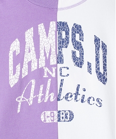 sweat fille bicolore - camps united violetG161001_3