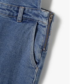 salopette en jean fille coupe droite en coton stretch grisG161501_3
